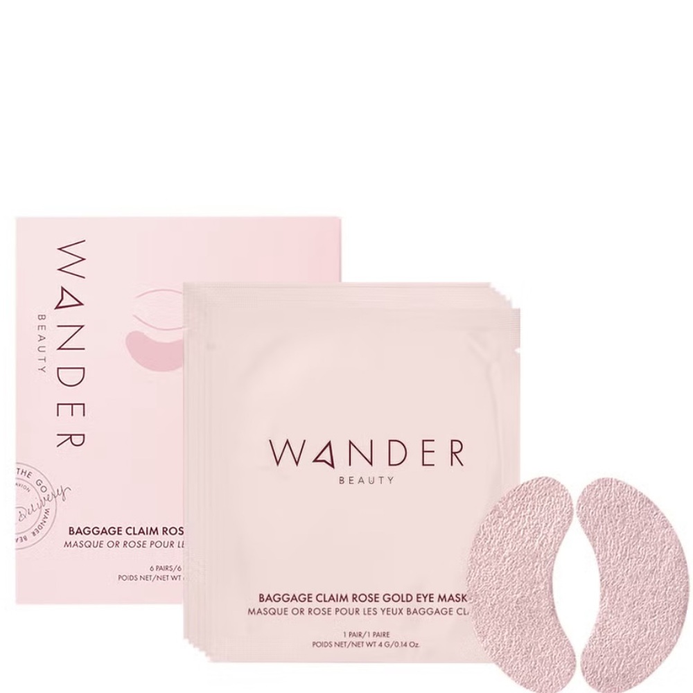 Wander Beauty Baggage Claim Rose Gold Eye Masks